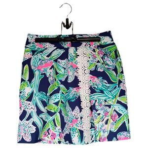 Lilly Pulitzer Skort 00 Womens Multicolor Fairway Performance Short Athletic UPF